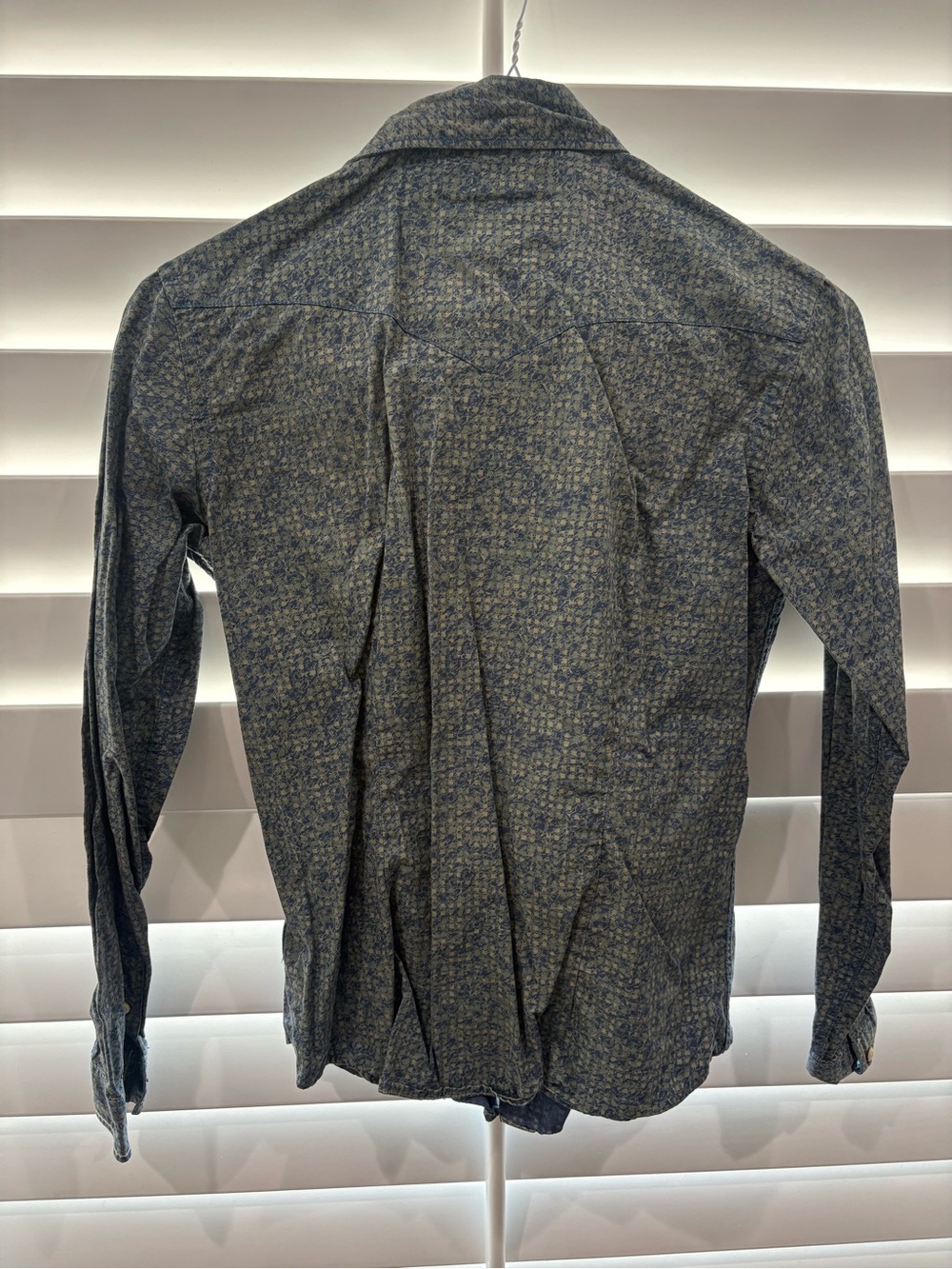 Panhandle Slim Men’s Blue Printed Western Snap Shirt - Picture 2 of 2